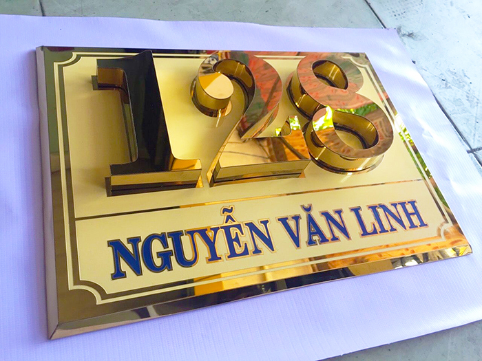 BIỂN SỐ NHÀ INOX